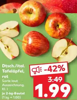 Kaufland Dtsch./ital. Tafeläpfel, rot Angebot