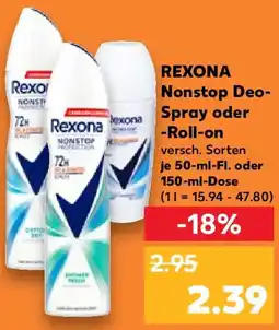 Kaufland REXONA Nonstop Deo-Spray oder Roll-on Angebot