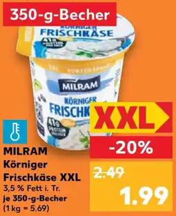 Kaufland MILRAM Körniger Frischkäse XXL Angebot