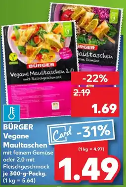 Kaufland BÜRGER Vegane Maultaschen Angebot