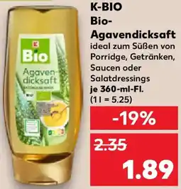 Kaufland K-BIO Bio-Agavendicksaft Angebot