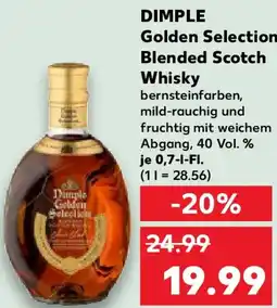 Kaufland DIMPLE Golden Selection Blended Scotch Whisky Angebot