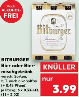 Kaufland BITBURGER Bier oder Biermischgetränk Angebot