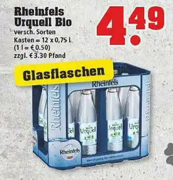 trinkgut Rheinfels Urquell Bio Angebot