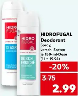 Kaufland HIDROFUGAL Deodorant Angebot