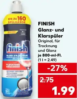 Kaufland FINISH Glanz- und Klarspüler Angebot