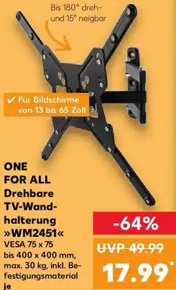Kaufland ONE FOR ALL Drehbare TV-Wandhalterung WM2451 Angebot