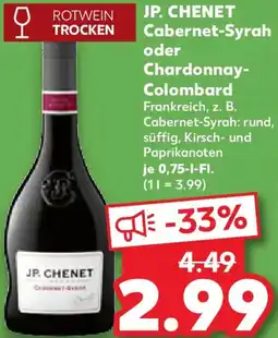 Kaufland JP. CHENET Cabernet-Syrah oder Chardonnay Colombard Angebot