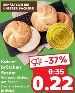 Kaufland Kaiserbrötchen Sesam Angebot