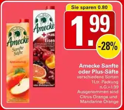 WEZ Amecke Sanfte oder Plus-Säfte Angebot