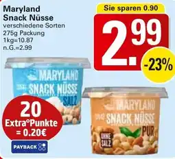 WEZ Maryland Snack Nüsse Angebot