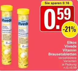 WEZ Elkos Vivede Vitamin Brausetabletten Angebot