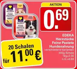 WEZ EDEKA Herzstücke Feine Pastete Hundenahrung Angebot