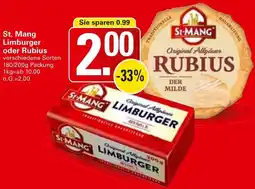 WEZ St. Mang Limburger oder Rubius Angebot