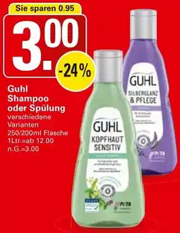 WEZ Guhl Shampoo oder Spülung Angebot