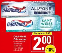 WEZ Odol-Med3 Zahncreme Angebot