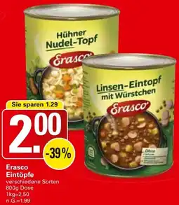 WEZ Erasco Eintöpfe Angebot