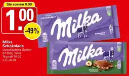 WEZ Milka Schokolade Angebot