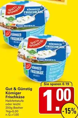 WEZ Gut & Günstig Körniger Frischkäse Angebot