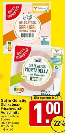 WEZ Gut & Günstig Delikatess Frischwurst Aufschnitt Angebot
