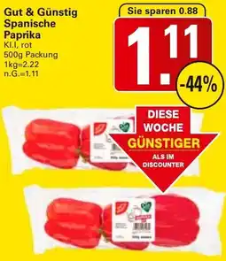 WEZ Gut & Günstig Spanische Paprika Angebot