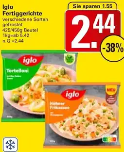 WEZ Iglo Fertiggerichte Angebot