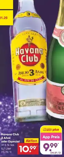 Netto Marken-Discount Havana Club 3 Años oder Especial Angebot