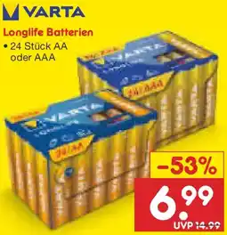 Netto Marken-Discount VARTA Longlife Batterien Angebot