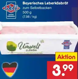 Netto Marken-Discount Wolf Bayerisches Leberkäsbrät Angebot