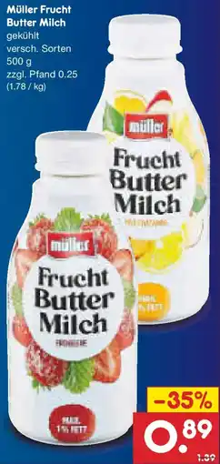Netto Marken-Discount Müller Frucht Butter Milch Angebot