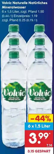Netto Marken-Discount Volvic Naturelle Natürliches Mineralwasser Angebot