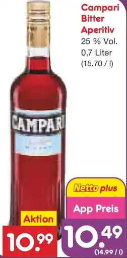 Netto Marken-Discount Campari Bitter Aperitiv Angebot