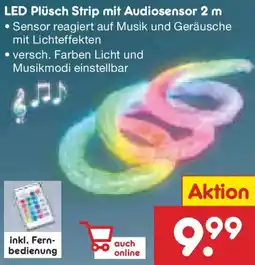 Netto Marken-Discount Star LED Plüsch Strip mit Audiosensor 2 m Angebot