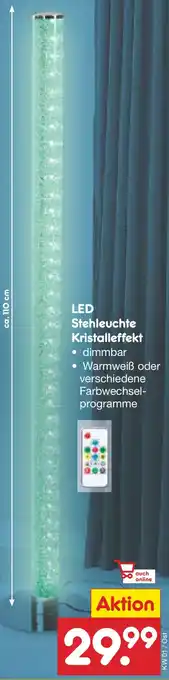 Netto Marken-Discount LED Stehleuchte Kristalleffekt Angebot