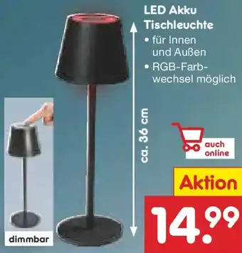 Netto Marken-Discount LED Akku Tischleuchte Angebot