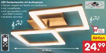 Netto Marken-Discount LED Deckenleuchte mit Audiosensor Angebot