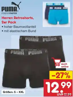 Netto Marken-Discount PUMA Herren Retroshorts, 2er Pack Angebot