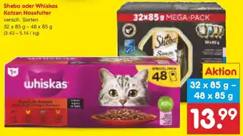 Netto Marken-Discount Sheba oder Whiskas Katzen Nassfutter Angebot