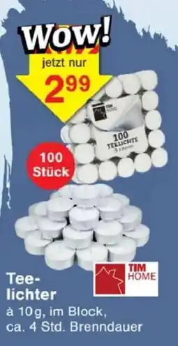 Jawoll Teelichter TIM HOME Angebot