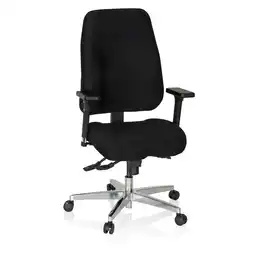 Netto Marken-Discount hjh OFFICE Profi Bürostuhl ZENIT COMFORT Stoff mit Armlehnen (höhenverstellbar) Angebot