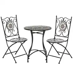 Netto Marken-Discount Outsunny Garten Sitzgruppe Metall, Keramikfliese Angebot