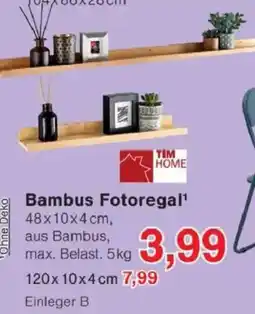Jawoll TIM HOME Bambus Fotoregal Angebot