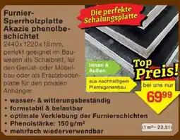 Jawoll Furnier- Sperrholzplatte Akazie phenolbeschichtet Angebot