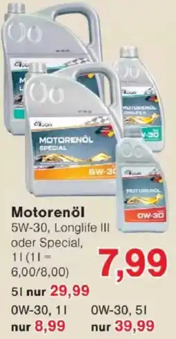 Jawoll Motorenöl 5W-30 Angebot