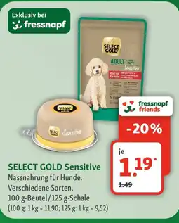 Fressnapf SELECT GOLD Sensitive Nassnahrung für Hunde. Angebot