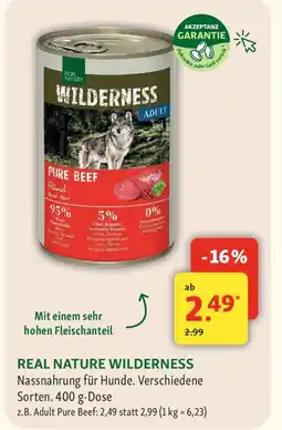 Fressnapf REAL NATURE WILDERNESS Nassnahrung für Hunde. Angebot