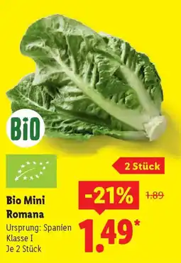Lidl Bio Mini Romana Angebot