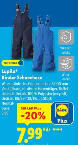 Lidl Lupilu Kinder Schneehose Angebot