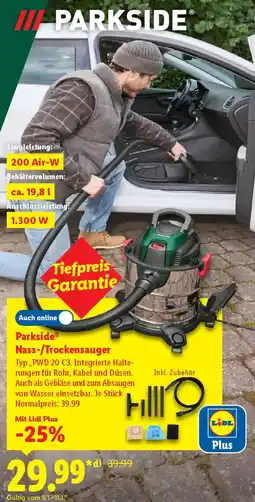 Lidl Parkside Nass-/Trockensauger Angebot