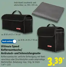 Lidl Ultimate Speed Kofferraumtasche/ Antirutsch- und Schmutzfangmatte Angebot